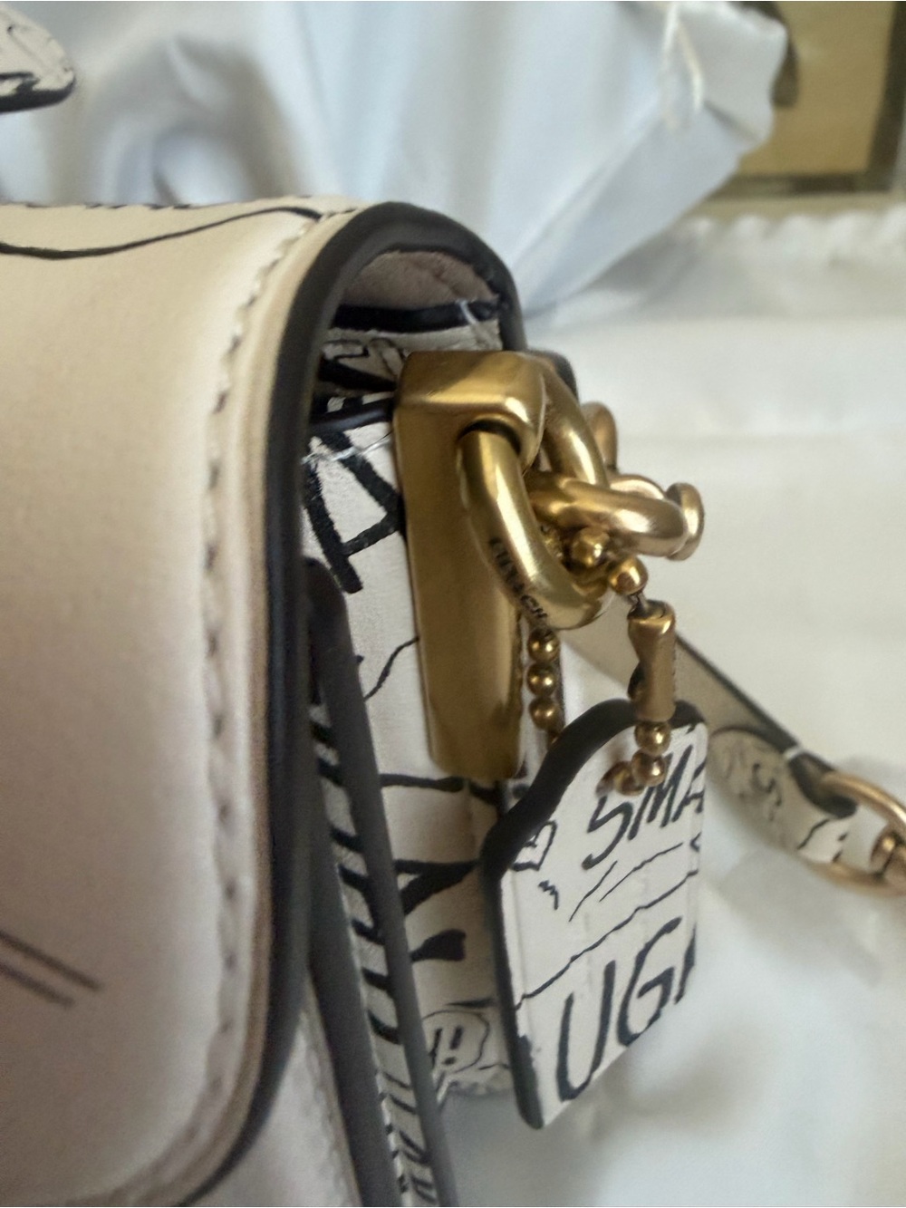 NWT Coach X Peanuts Tabby 26 Shoulder Bag With Snoopy Print HTF-Sold Out - Picture 13 of 16